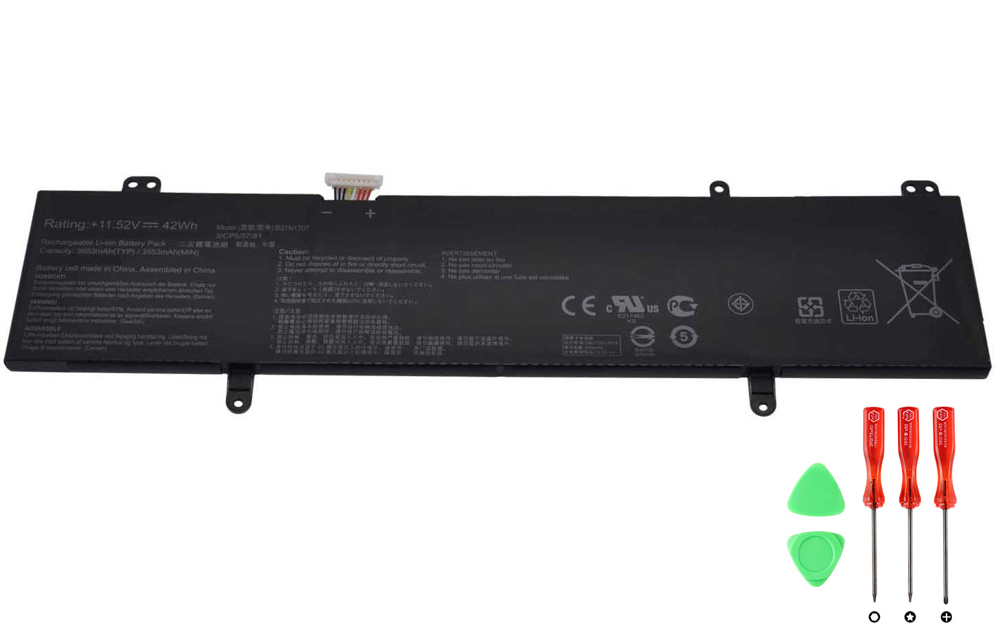 Original Battery Asus 0B200-02710200 0B200-02710100 3630mAh 42Wh (image for) Original Battery Asus 0B200-02710200 0B200-02710100 3630mAh 42Wh