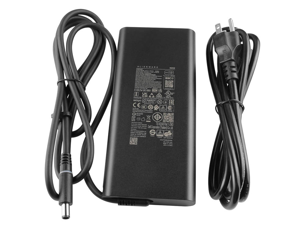 Original 360W GaN Charger Dell Alienware 16 Area-51 AA16250 P141F P141F001 AC Adapter + Cable (image for) Original 360W GaN Charger Dell Alienware 16 Area-51 AA16250 P141F P141F001 AC Adapter + Cable
