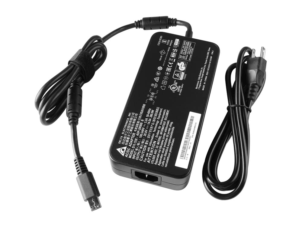 Original 280W Charger MSI Stealth 18 HX AI A2XWHG-007UK AC Adapter + Cable (image for) Original 280W Charger MSI Stealth 18 HX AI A2XWHG-007UK AC Adapter + Cable