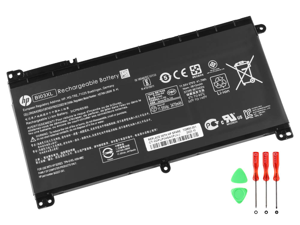 Original Battery HP 915486-855 915230-541 3470mAh 41.7Wh (image for) Original Battery HP 915486-855 915230-541 3470mAh 41.7Wh