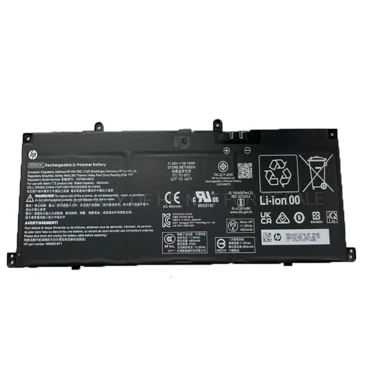 Original Battery HP HSTNN-AB1E HSTNN-OB3K 4854mAh 59.16Wh (image for) Original Battery HP HSTNN-AB1E HSTNN-OB3K 4854mAh 59.16Wh