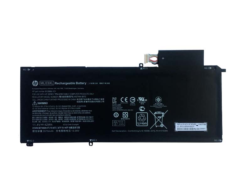 Original Battery HP TPN-Q165 814277-005 3570mAh 42Wh (image for) Original Battery HP TPN-Q165 814277-005 3570mAh 42Wh