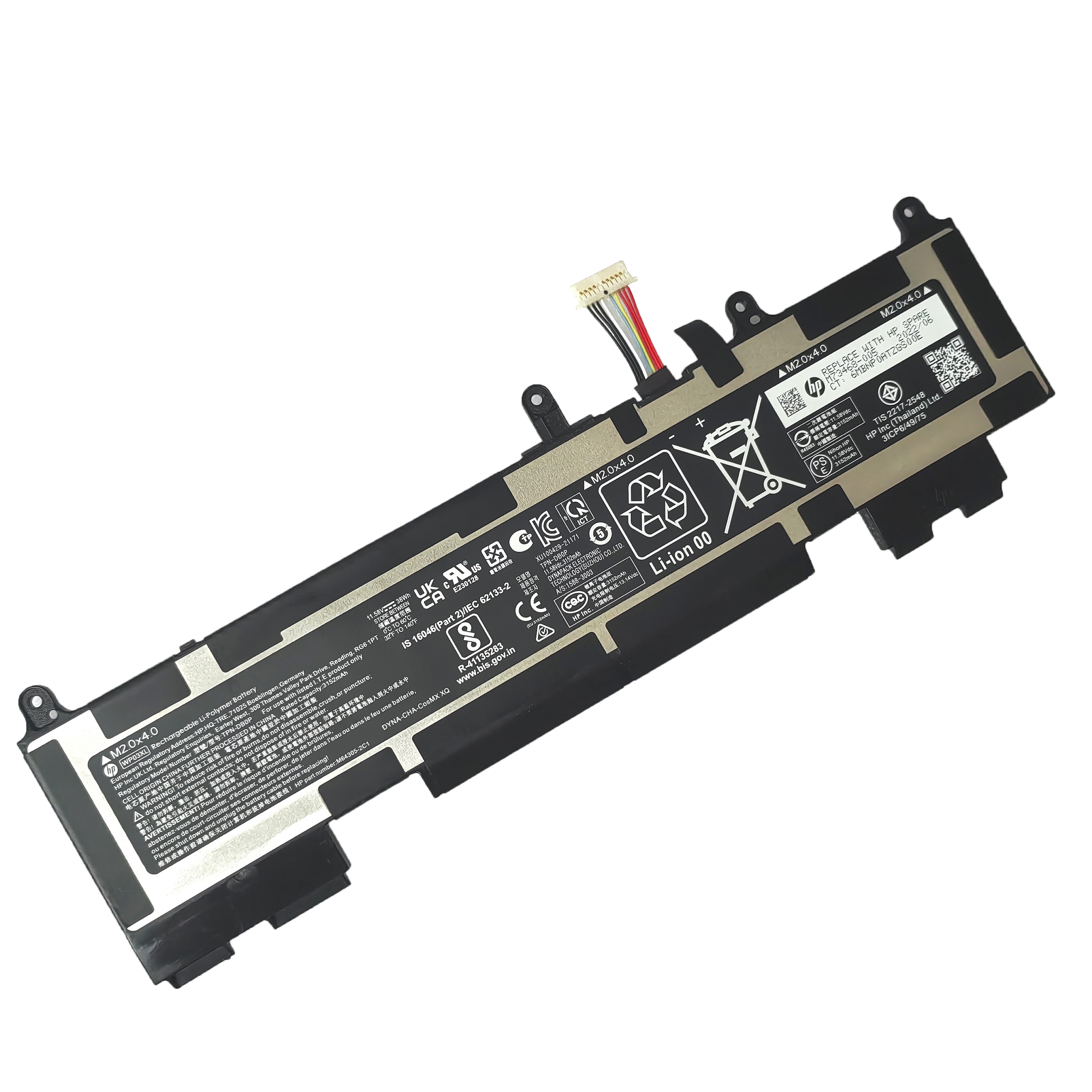 Original Battery HP Elite x360 1040 G9 2-in-1 3152mAh 38Wh (image for) Original Battery HP Elite x360 1040 G9 2-in-1 3152mAh 38Wh