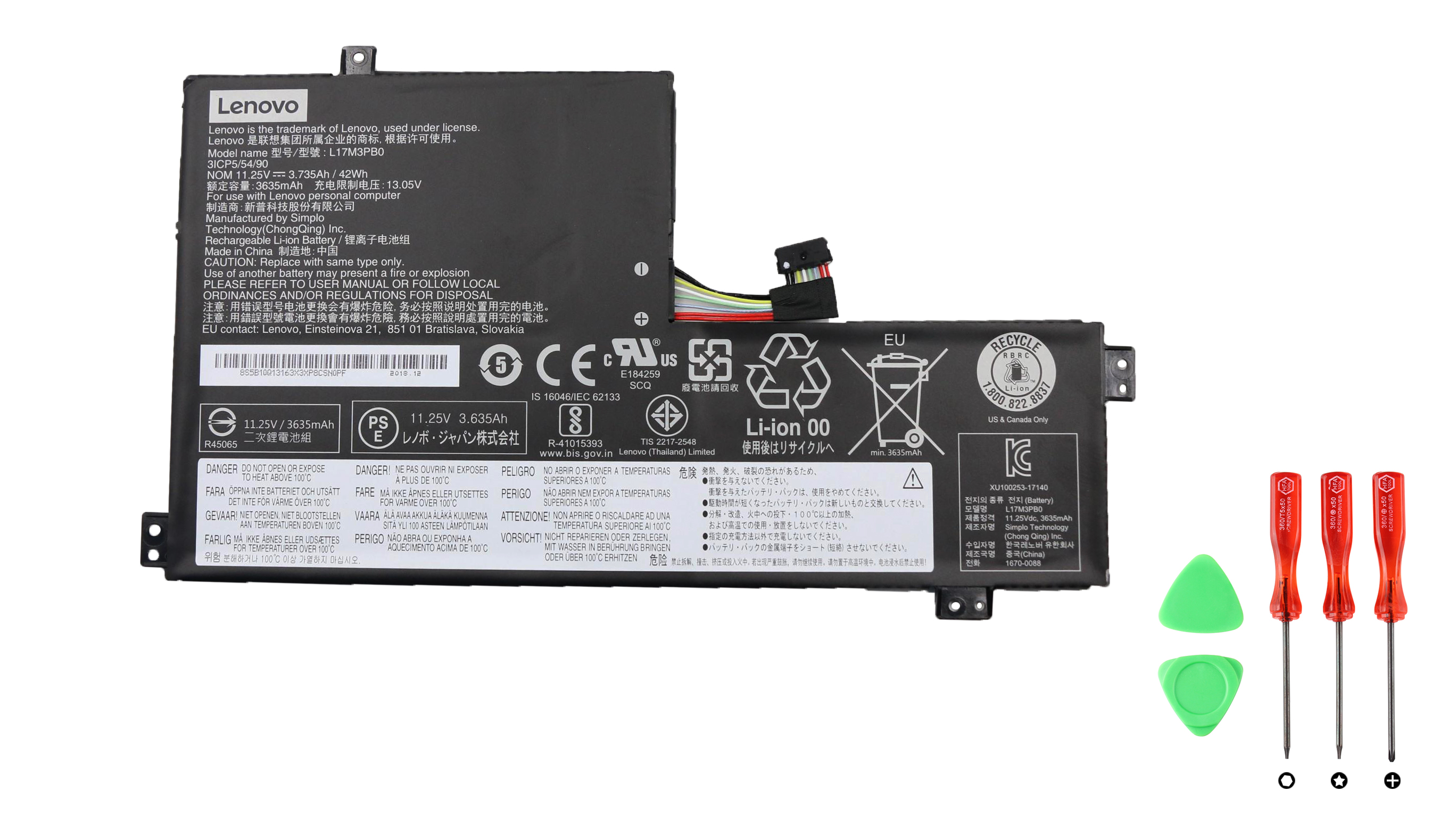 Original Battery Lenovo 100e 2nd Gen 81M8 3685mAh 42Wh (image for) Original Battery Lenovo 100e 2nd Gen 81M8 3685mAh 42Wh