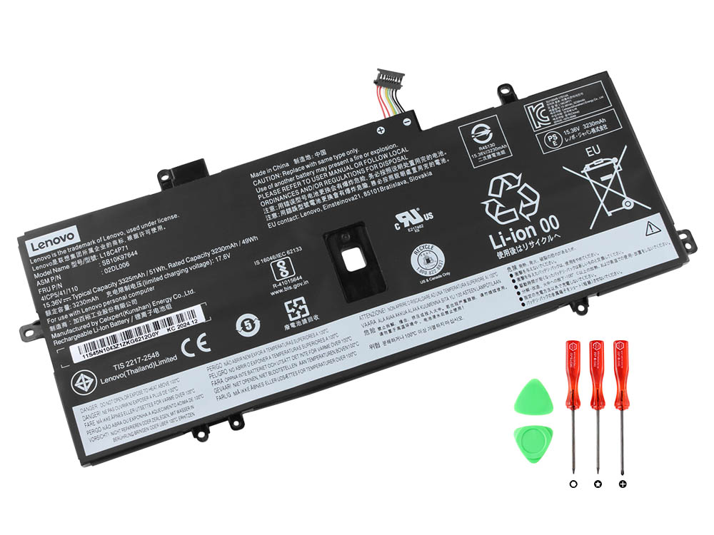 Original Battery Lenovo 5B10W51833 5B10W13932 3312mAh 51Wh (image for) Original Battery Lenovo 5B10W51833 5B10W13932 3312mAh 51Wh