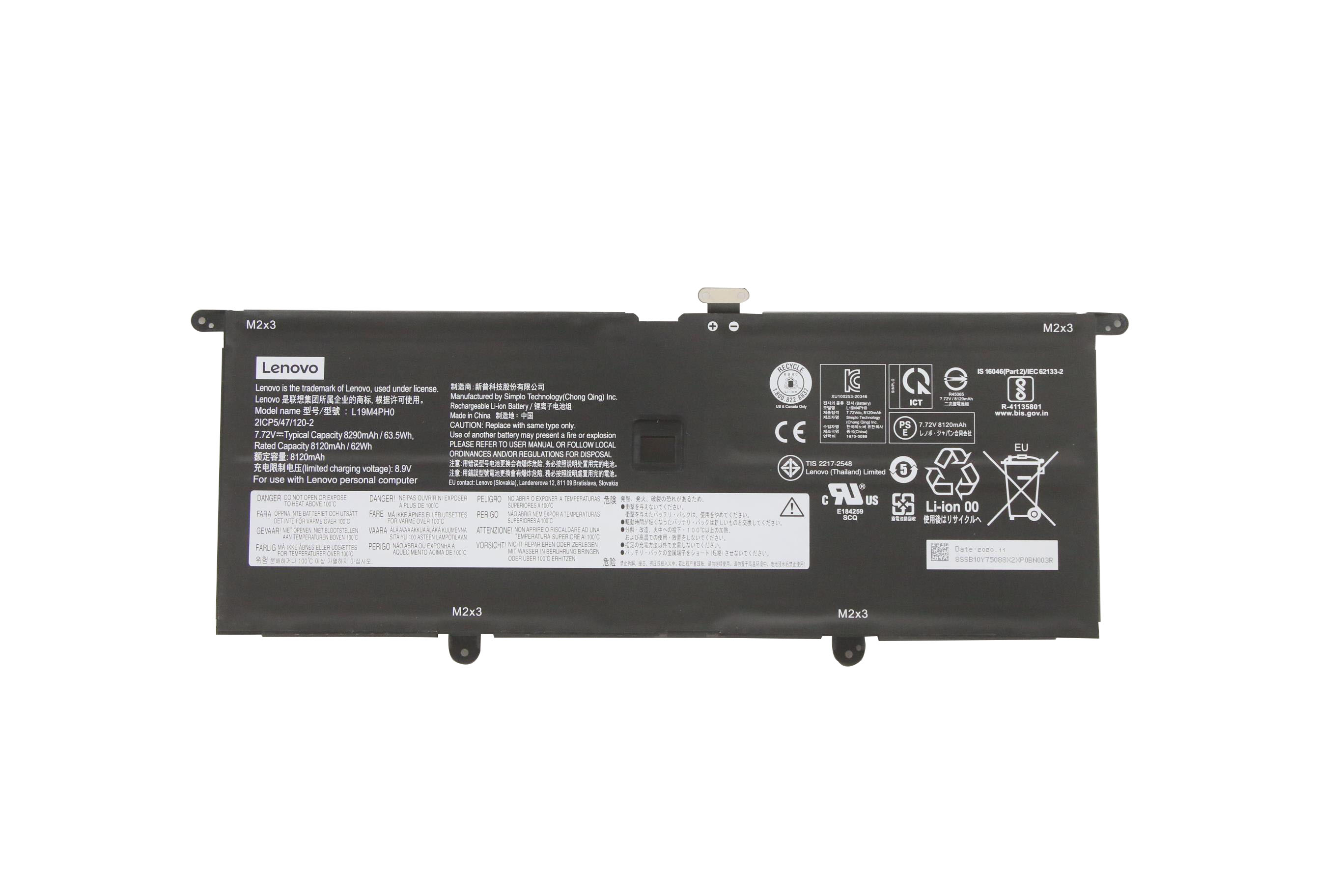 Original Battery Lenovo 5B10Y75089 5B10Y75090 8290mAh 63.5Wh (image for) Original Battery Lenovo 5B10Y75089 5B10Y75090 8290mAh 63.5Wh