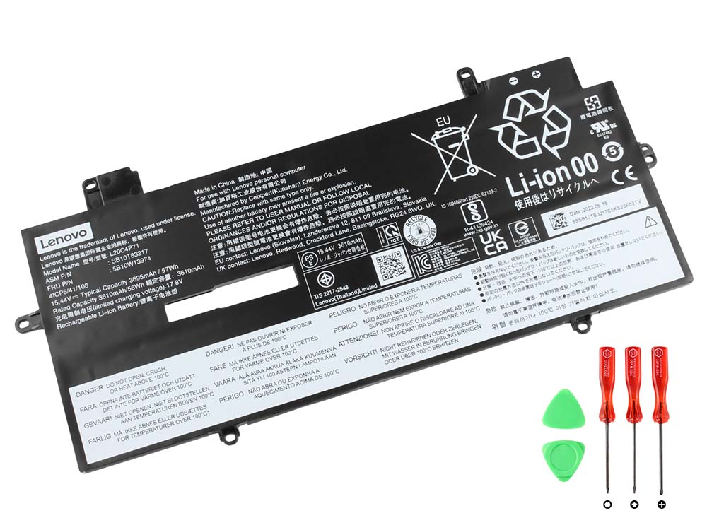 Original Battery Lenovo 5B11M90056 5B11M90058 3695mAh 57Wh (image for) Original Battery Lenovo 5B11M90056 5B11M90058 3695mAh 57Wh