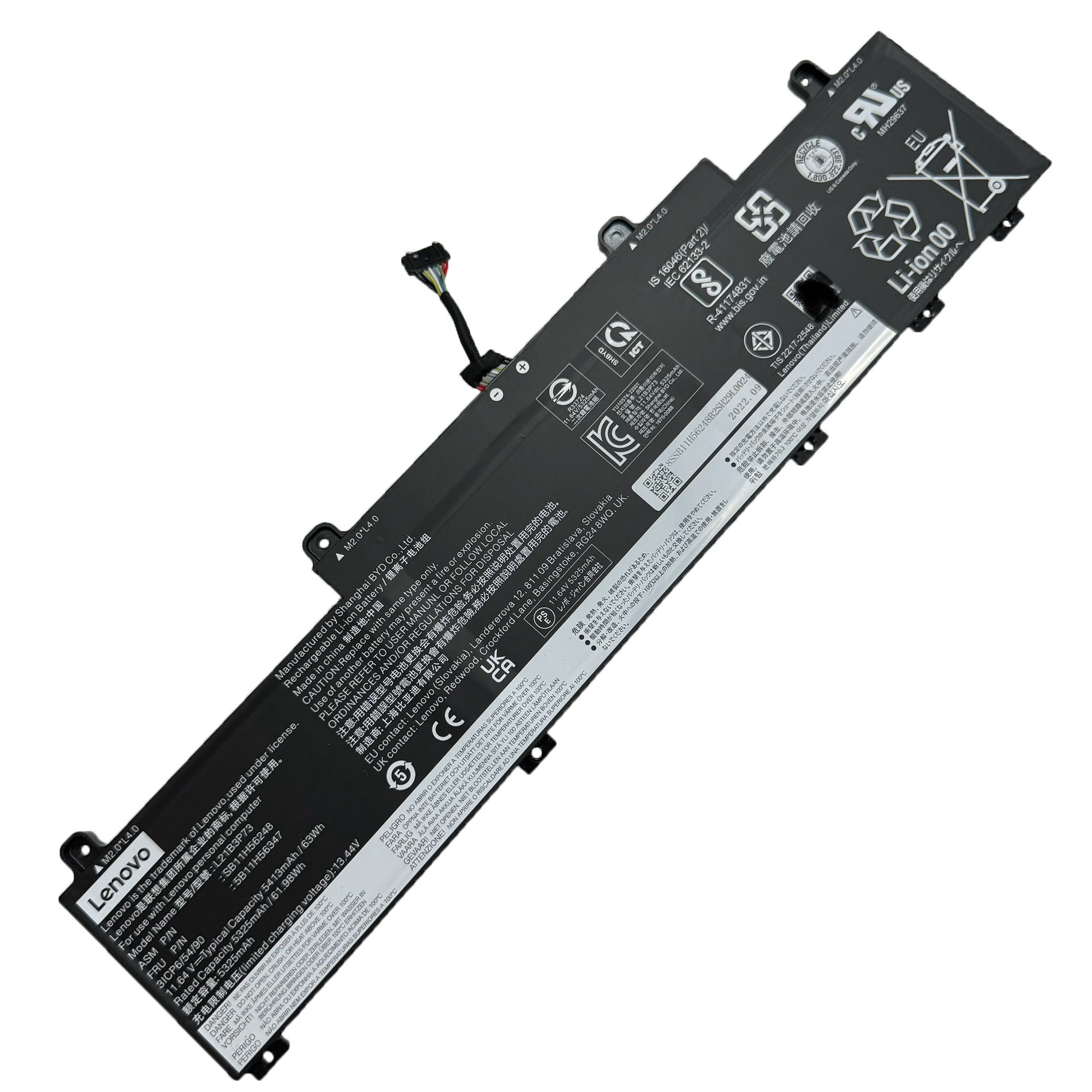 Original Battery Lenovo 5B10W51907 5B10W51908 5413mAh 63Wh (image for) Original Battery Lenovo 5B10W51907 5B10W51908 5413mAh 63Wh