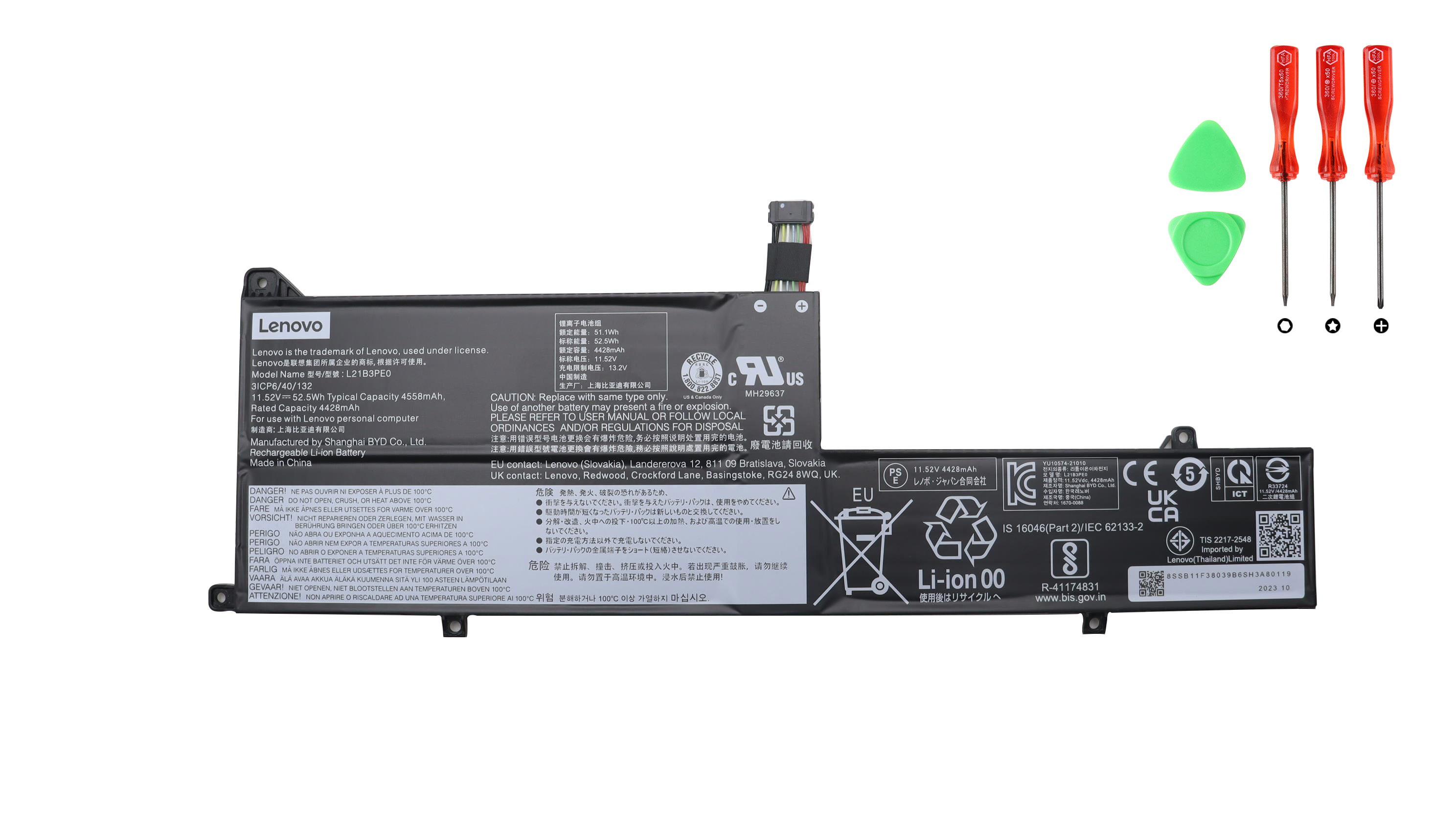 Original Battery Lenovo SB11F38036 SB11F38037 4558mAh 52.5Wh (image for) Original Battery Lenovo SB11F38036 SB11F38037 4558mAh 52.5Wh