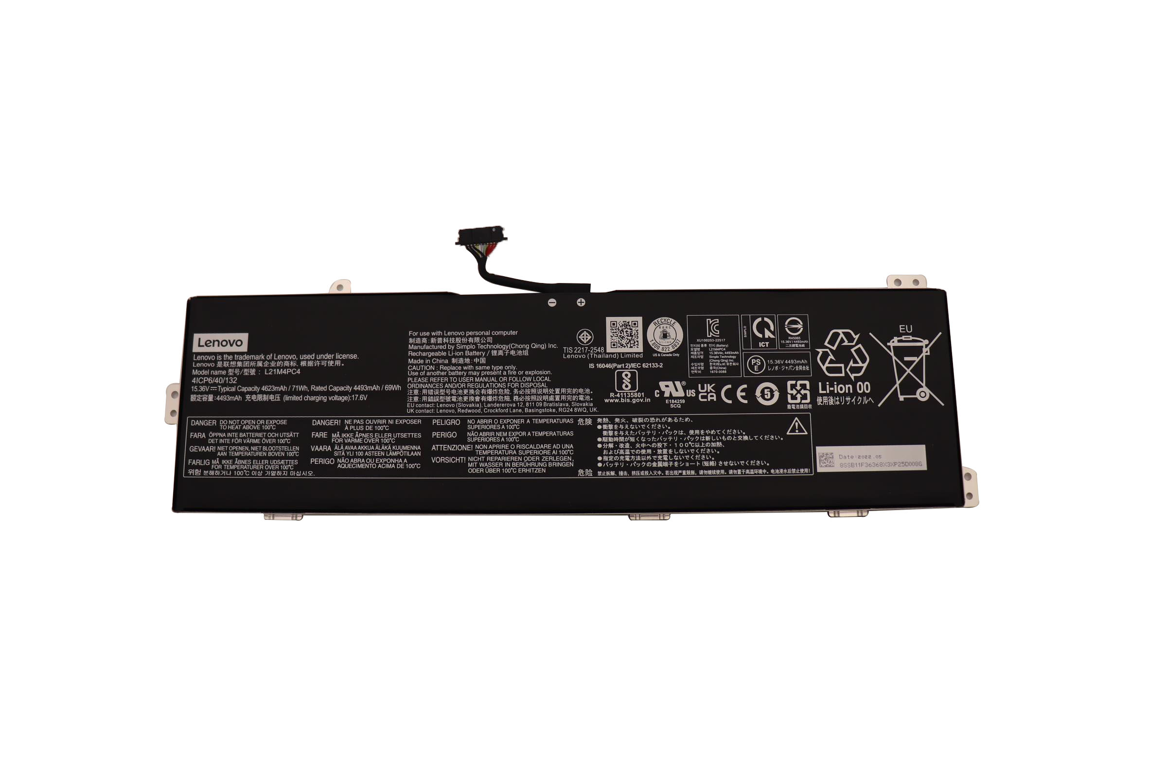 Original Battery Lenovo 5B11F36373 5B11F36376 4623mAh 71Wh (image for) Original Battery Lenovo 5B11F36373 5B11F36376 4623mAh 71Wh