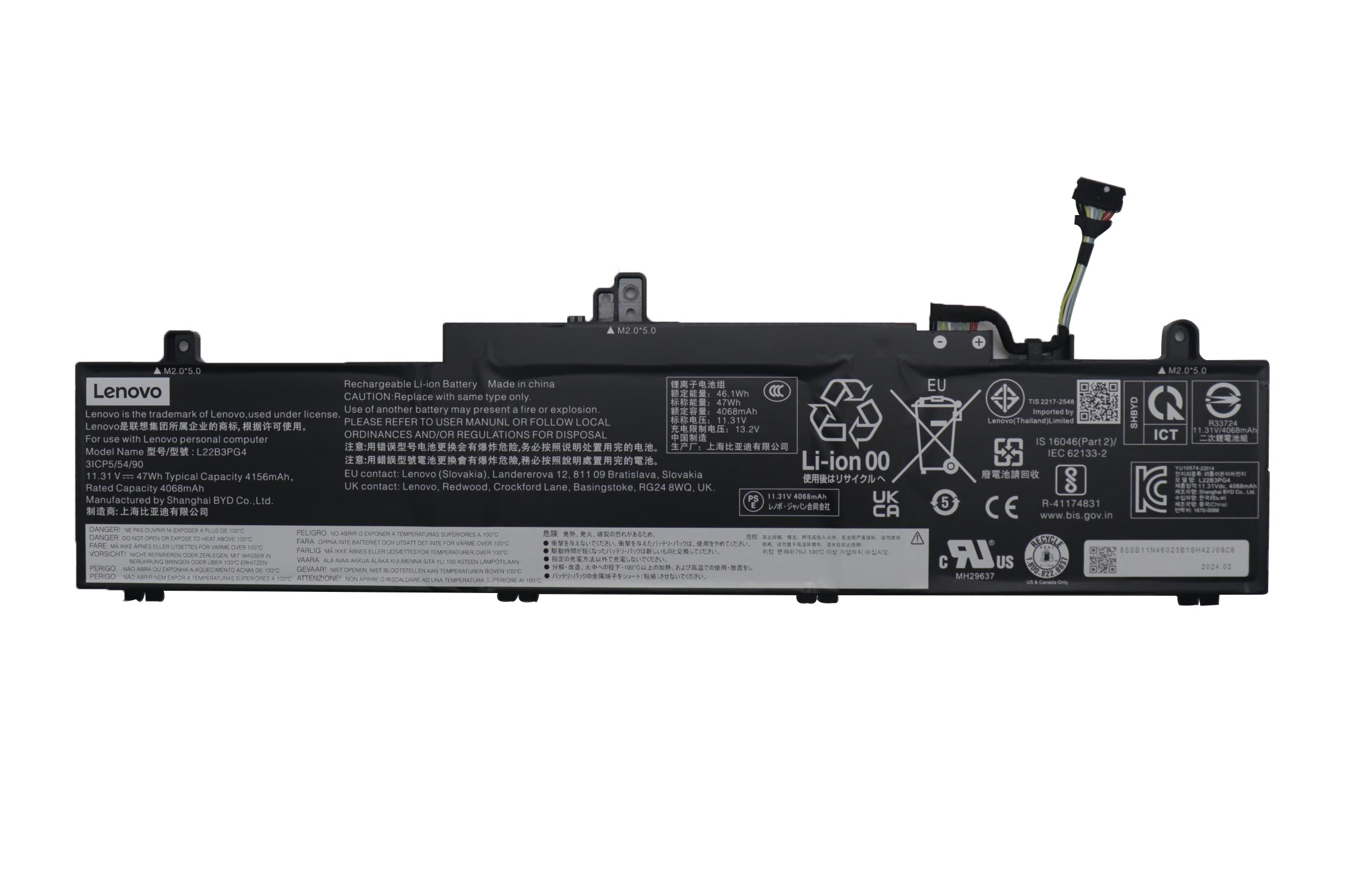 Original Battery Lenovo 5B11K63020 5B11N46005 4156mAh 47Wh (image for) Original Battery Lenovo 5B11K63020 5B11N46005 4156mAh 47Wh