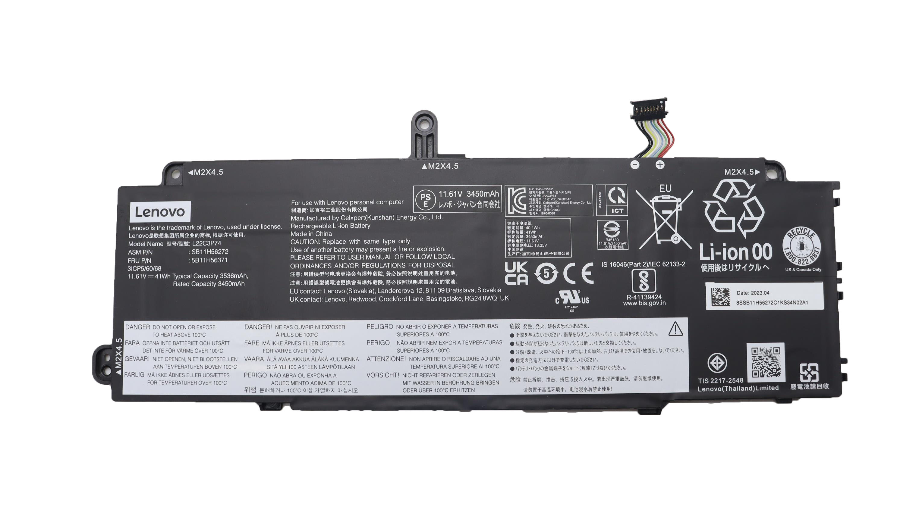Original Battery Lenovo 3ICP5/60/68 3536mAh 41Wh (image for) Original Battery Lenovo 3ICP5/60/68 3536mAh 41Wh