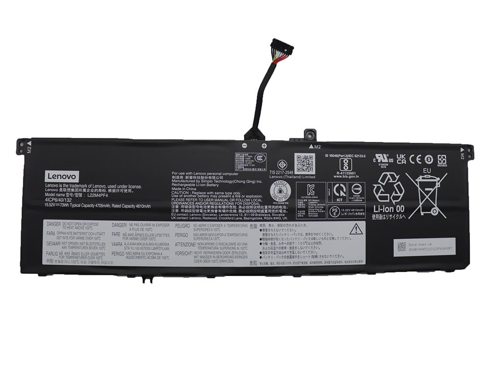Original Battery Lenovo L22MPF4 L22C4P4 L22D4P4 4705mAh 73Wh (image for) Original Battery Lenovo L22MPF4 L22C4P4 L22D4P4 4705mAh 73Wh