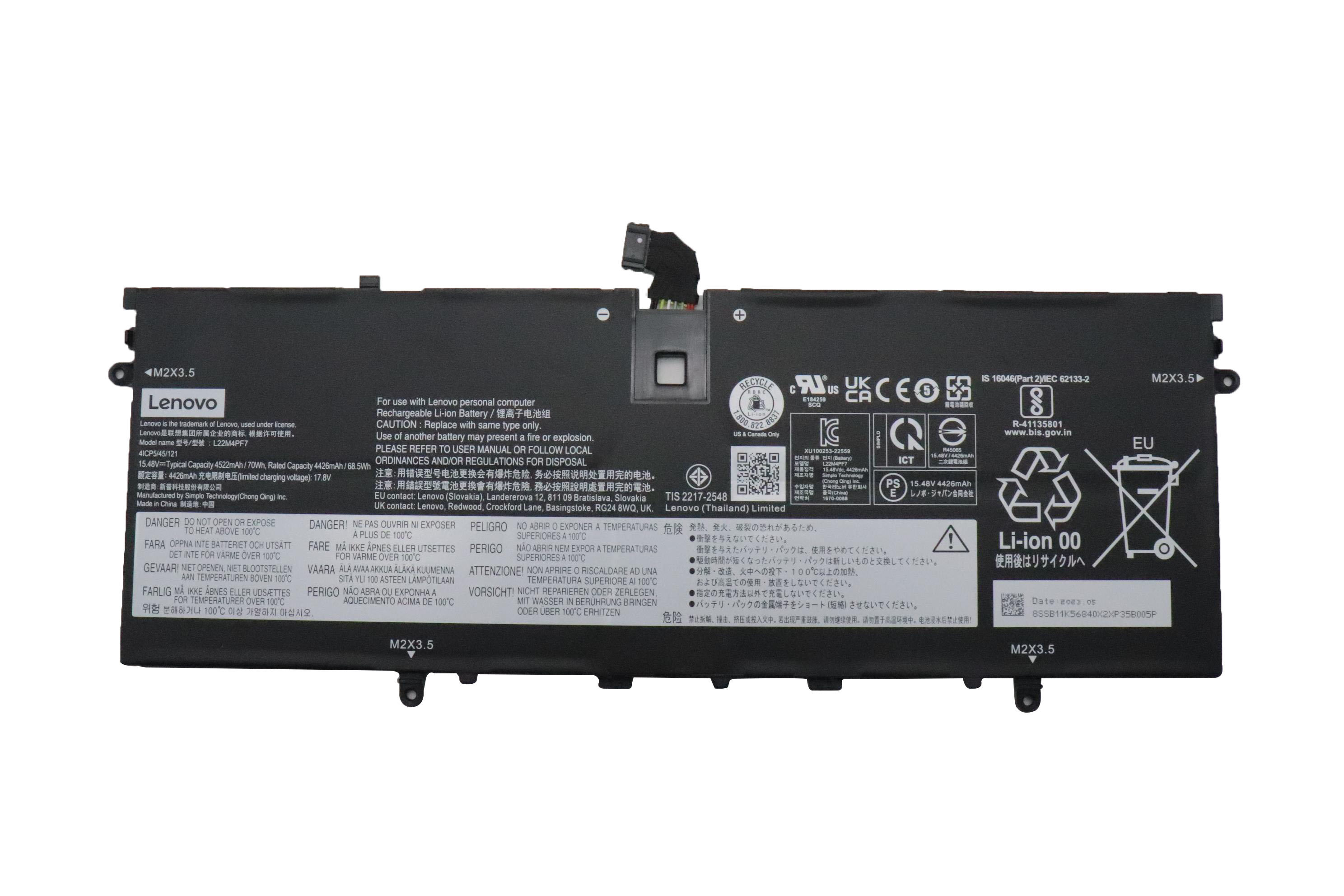 Original Battery Lenovo 5B11K56841 5B11N45391 4522mAh 70Wh (image for) Original Battery Lenovo 5B11K56841 5B11N45391 4522mAh 70Wh
