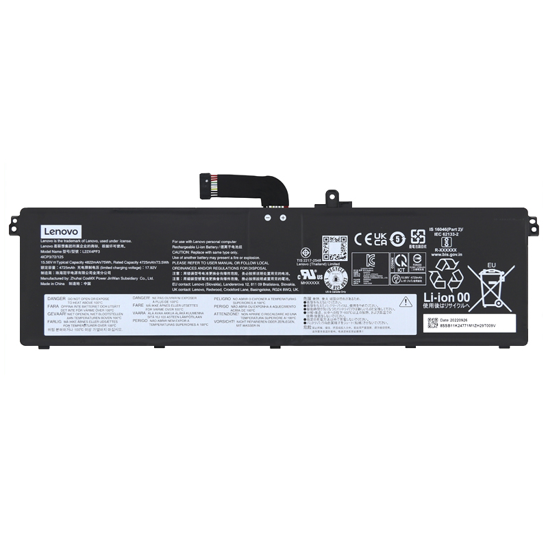 Original Battery Lenovo SB11K24756 5B11K24761 4822mAh 75Wh (image for) Original Battery Lenovo SB11K24756 5B11K24761 4822mAh 75Wh