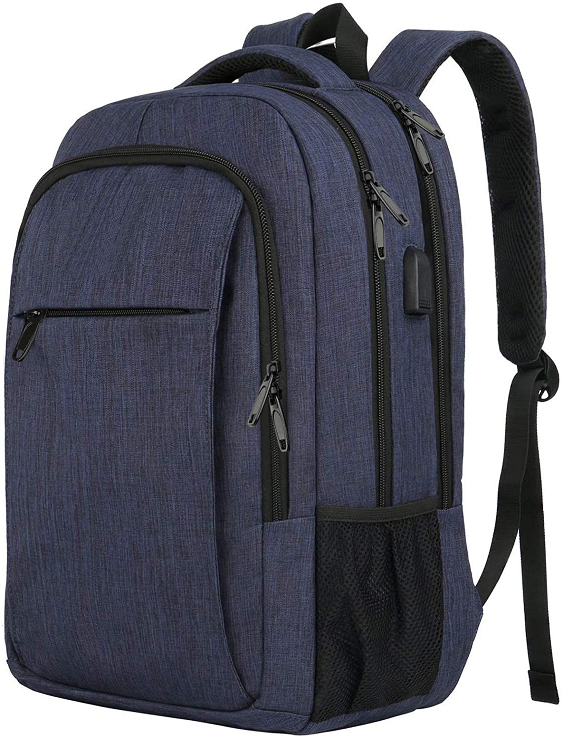 (image for) 15.6 Inch Laptop Backpack Anti-Theft Business Travel Work Computer Rucksack with USB Charging Port Blue