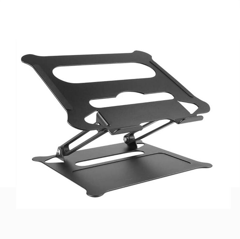 (image for) Adjustable Foldable Laptop Stand Desk Anti-slip Notebook Riser for 10 inch to 17 inch Black