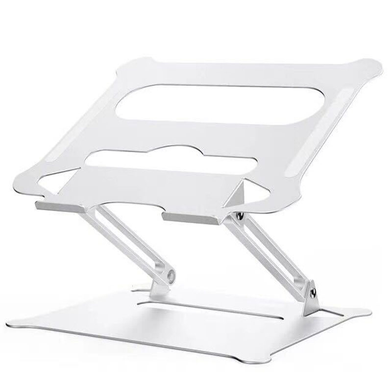 (image for) Adjustable Foldable Laptop Stand Desk Anti-slip Notebook Riser for 10 inch to 17 inch Silver